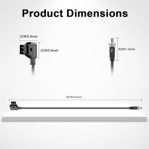Alvin's Cables Verrouillage DC à D-Tap Câble d'alimentation pour Atomos Moniteur appareils vidéo PIX-E7 PIX-E5 7 Écran Tactile Hollyland Mars 400s 50CM