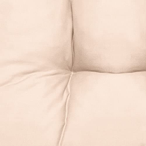 Beautissu Lisa Set de 4 Coussins 40x40 cm – Coussin de Chaise d'extérieur et d'intérieur 40x40 cm, Coussin Souple pour Les chaises de Jardin, Coussin en Mousse de 8 cm - Nature
