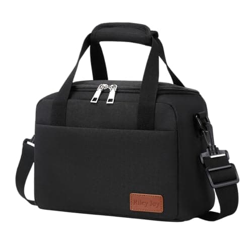 Riley Joy 8.5L Sac Isotherme Repas Portable Sac de Pique-Nique Imperméable Isolé avec Ajustable Bandoulière Sac Isotherme Pliable pour Enfant Adult