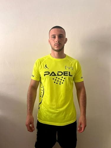 ZENA Kit Maillot Short Fluorescent Padel t-Shirt Paddle World Smash Tennis Compétition