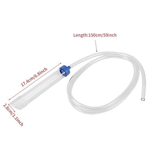 lyrlody Changement d'eau Manuel pour Aquarium, Kit de Nettoyage de Gravier D'aquarium avec Siphon 150 Cm Pompe à Siphon à Dégagement Rapide Filtre égouttoir à Poisson sous Vide pour Aquarium