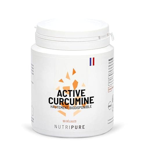 Nutripure | Active Curcumine 100% pure Cavacurmin® | Vegan | Antioxydant & anti inflammatoire naturel | Hydrosoluble : biodisponibilité 39X sans additif nocif | 90 gélules | 1 Mois | Made in France