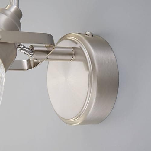 Lindby Applique Murale Kara à intensité variable (Moderne) en Gris Verre e. a. pour Salle de bain (1 lampe,à G9), Luminaire salle bain, Lampe WC