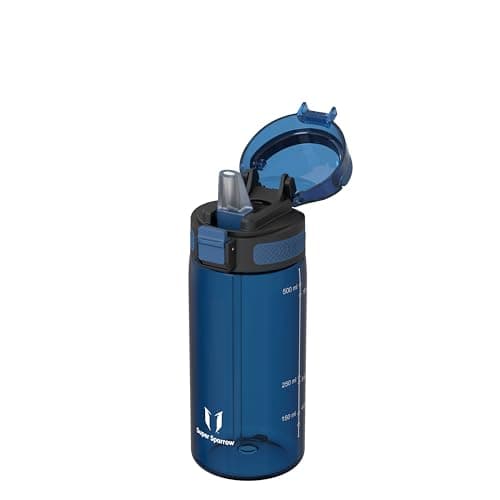 Super Sparrow Gourde Enfant - 500ml - TouchSip Bouteille d'eau avec Paille - Tritan Sans BPA - Idéale pour le Sport, l’École et les Activités en Plein Air