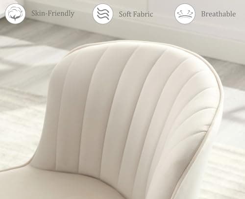 Wahson Chaises de Salle a Manger en Velours Lot de 2 Chaise Salle à Manger Moderne avec Coussin Épais Chaise de Cuisine avec Pied Doré, Chaise en Velours pour Salle à Manger/Restaurant, Beige