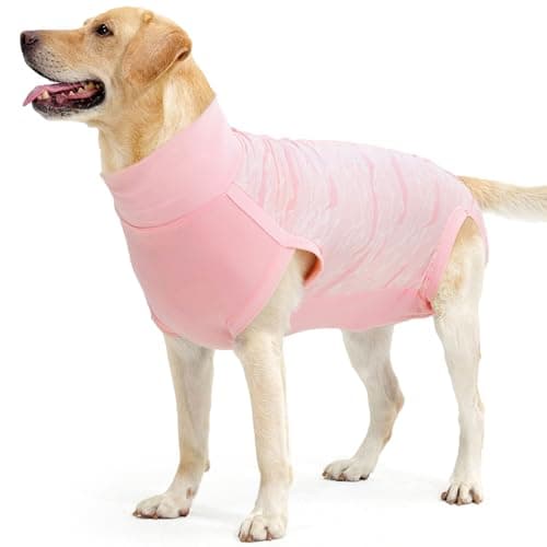 Dotoner Combinaison de Recuperation Chien Body Chien Post Operatoire Femelle Male Chirurgical Chien Body pour Chien après Stérilisation Alternative au collerette Chien Anti lechage