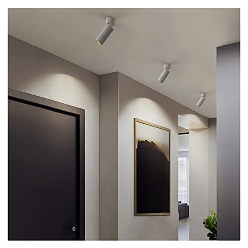 ESOP Spots De Plafond Angle Réglable 350°/90°, Plafonnier LED Spot 5W 500LM 3000K CRI>90 Applique De Plafond, Luminaire Plafonnier Spot LED Pour Salon, Couloir, Hôtels, Restaurants (Blanc)