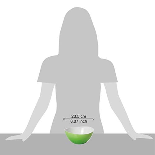Omada Design Bol à salade ou à pâtes 20 cm, 1,5 L, en plastique incassable, empilable et va au lave-vaisselle, Ligne Trendy