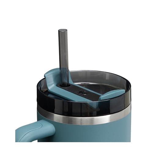 Stanley Quencher H2.0 FlowState Mug Isotherme avec Paille 1.2L - Froid Pendant 11 Heures - Glacé Pendant 48 Heures - Thermos Lavable au Lave-Vaisselle - Gourde Isotherme Sans BPA - Blue Spruce