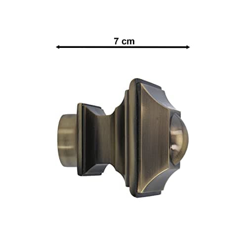 Sento 25mm Kit de tringle a rideau Metal Fixation murale Laiton Antique 360 cm (2x180cm) BAROCCO