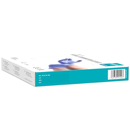 EUROPAPA® Lot de 100 gants jetables en nitrile sans latex non stériles sans latex