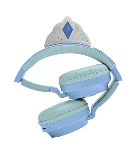 Lexibook, La Reine des Neiges, Casque 2-en-1 sans Fil et Filaire avec Tiare, Son de Haute qualité limité à 85 DB, Effets Lumineux, Pliable, Ajustable, Rechargeable, HPBT015FZ