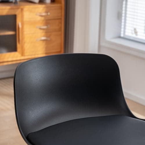 YOUNIKE Tabouret Bar Chaises Haute de Bar Assise Tabouret d'îlot Central Cuisine Siege Bar Lot de 2 Industriel Moderne Reglable Rotation Metal Pivotante Noir