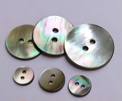 HXJDAM Lot de 20 boutons en nacre naturelle - 2 trous - 15 mm - Pour chemises, vestes, costumes, manteaux