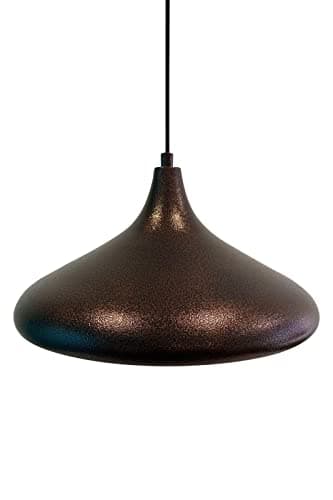 bamyum Teuton Champion Suspension Luminaire Vintage, Lustre Salon de 35 cm, Lustre Cuisine en Métal, Lampe E27 Vintage pour Chambre, Suspension Luminaire pour Salle à Manger, Couloir, Ton Cuivré