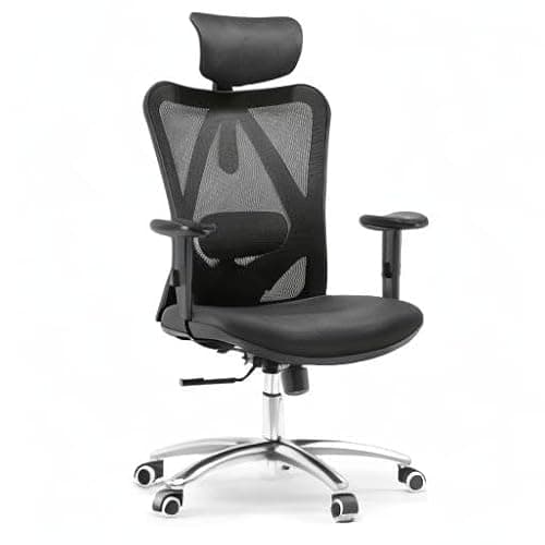 SIHOO Chaise de Bureau, Siege de Bureau Ergonomique avec Support Lombaire et accoudoir réglable, Fauteuil de Bureau d'une capacité maximale de 150 kg
