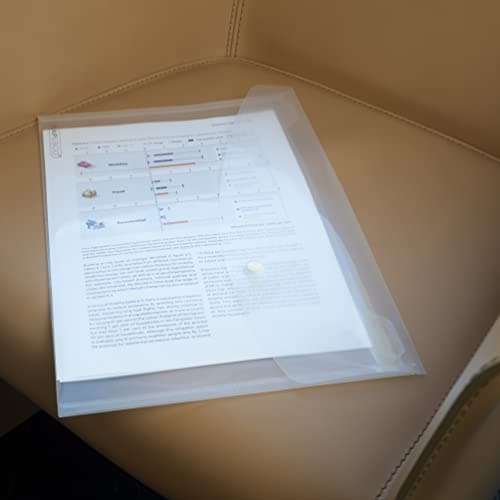 Rapesco 0695 Pochette à Bouton Pression, A4+ / Papier Ministre, Transparent, Lot de 5