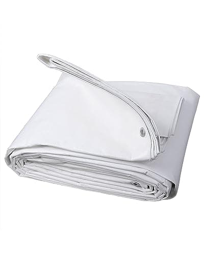 WOLTU Bâche de Protection en PE Bâche Imperméable et Résistante, Couverture Étanche Bâche pour Bois Housse de Protection avec Œillets Muiti-Usage 280g/m2, Blanc, 2x3m