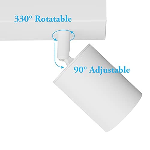 Klighten Plafonnier 5 Spots GU10, Spot Plafond Blanc Orientable, Moderne Luminaire Plafonnier, Spot Plafond 5 spots Interieur pour Cuisine, Chambre, Salon, 69 cm, Ampoule non Incluse