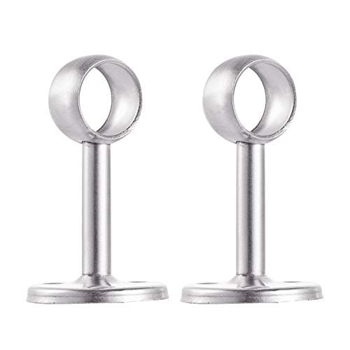 Increway Lot de 2 supports avec tube pour penderie en acier inoxydable, Dia 19mm