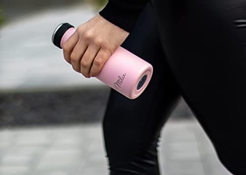 Milu Gourde en acier inoxydable 350 ml 500 ml, 750 ml, 1000 ml, 1,5 l – Bouteille isotherme, bouteille d'eau isolée, double paroi anti-fuite, convient aux acides carboniques (Rose, 750ml)