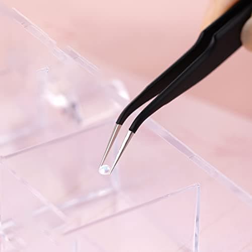Zeayebsr 1500 pièces de strass - 6 tailles de strass, strass AB autocollants, cristal - pierres précieuses pour ongles/vêtements/travaux manuels, avec pince à épiler et stylo à pointer