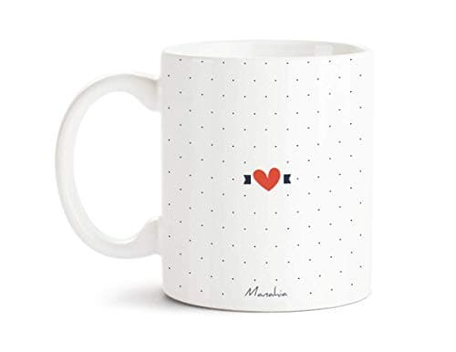 Manahia Mug Couple - Je t'aime d'amour - Imprimé en France - Cadeau Saint Valentin - Imprimé en France - 330 mL, Céramique - Cadeau Femme - Cadeau Homme - Tasse Je t'aime