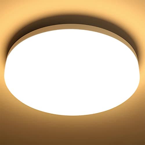 Lepro Plafonnier LED 15W, Luminaire Plafonnier Étanche IP54 Blanc Chaud 3000K 1500LM, Angle de Faisceau 120 °, Plafonnier LED Idéal pour Salle de Bain, Balcon, Couloir, Cuisine, Salon(Φ22)