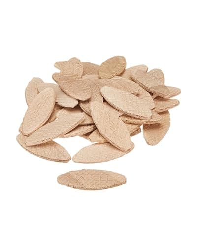 Gedotec Lamelles Fraiseuse Bois Assemblage - Biscuits Connecteurs en Bois de Hêtre pour Fraiseuse - Plaque Compressée Strié Stratifié- Accessoire de Menuiserie - 56 x 23 x 4 mm - 1000 Pièces