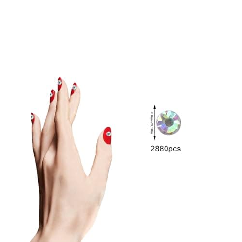 MytaYt 2880 Pièces Strass Thermocollant Pour Vetement Strass Hotfix Hot Fix Plat Retour Strass Strass a Coller pour Bricolage décoration, Vêtements-SS20/4.6-4.8mm