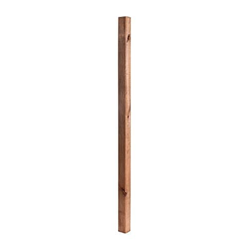 HaGa® Lot de 10 poteaux en bois de pin robuste marron. Dimensions : 100 cm - 7 cm x 7 cm - Pression imprégnée pour une longue durée de vie - Rabotés et biseautés pour un aspect professionnel