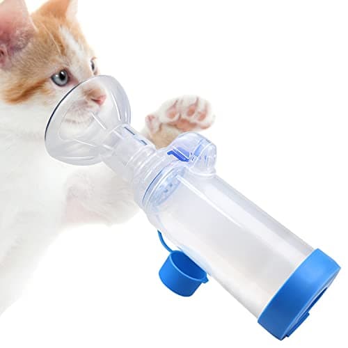 Xunboo Entretoise d'inhalateur de Chambre pour Animaux de Compagnie pour Chat ou Chien avec indicateur de Respiration Exclusif (Masque pour Chat)