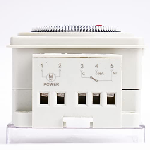 Minuteur mécanique, 220-240 V 16 A, 24 Heures, analogique Quotidien, Interrupteur Universel – Interrupteur horaire à Canal Unique, minuterie segmentée à Immersion