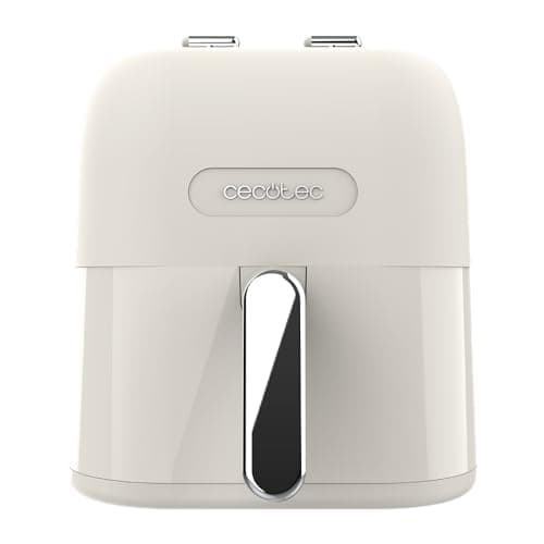 Cecotec Friteuse à Air sans Huile de 5 L Cecofry Antique 5000. Air Fryer. 1500 W, Numérique, Design Rétro, Technologie PerfectCook, 80-200oC, Temps Réglable, Pièces Détachables