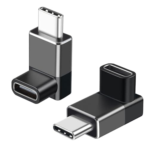 talNite 2 Pièces USB C 90 Degree Adaptateur,Prolongateur USB C Coudé Type-C 40gbps Mâle vers Femelle à Angle Droit,240w,Vidéo 8k @ 60hz Compatible pour Macbook,Ipad,Quest,Steam Deck,Macbook Pro