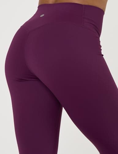 LAPASA Leggings 3/4 Femme Yoga Taille Haute Pantacourt de Sport Capri Amincissant Gainant Respirant Collants Gym Fitness L02A1 Prune XXL