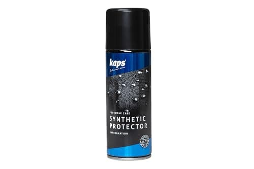 Kaps Shoe Protector Spray imperméabilisant hydrofuge pour cuir synthétique E-cuir artificiel artificiel Eco, textile et tissu sensibles, protecteur synthétique