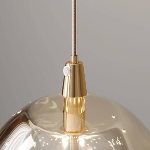 LED Suspension en verre Hayley Transparent Verre e. a. pour Salon & Salle à manger (à 3 lampes,), Luminaire, Lampe plafond, Luminaire Plafonnier, Suspendue