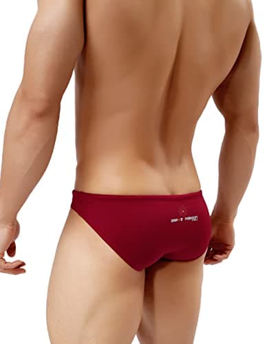Casey Kevin Slips de Bain Homme Maillot de Bain Bikini Slips Taille Basse Swim Briefs pour Piscine Plage Cordon de Serrage Ajustable