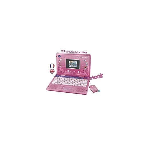 VTech Genius XL Color Pro Bilingue Rose, Ordinateur Enfant Dès 6 Ans