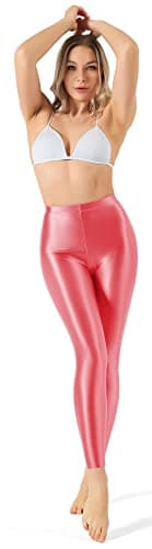 SOFSOT Leggings de Sport Taille Haute, Pantalons de Pilates Brillants, Collants de Yoga Scintillants pour Femmes.