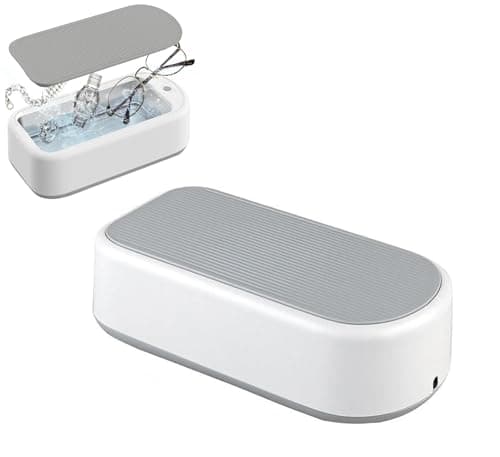 Appareil de nettoyage à ultrasons 48 KHz - Appareil de nettoyage à ultrasons pour lunettes - 640 ml - Nettoyeur à ultrasons pour bijoux et prothèses dentaires, Cuir
