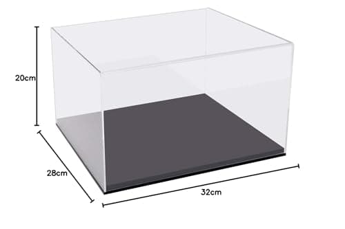 HMF 46806 Vitrine en Acrylique pour Voitures Miniatures, Figurines | 32 x 28 x 20 cm | Transparent