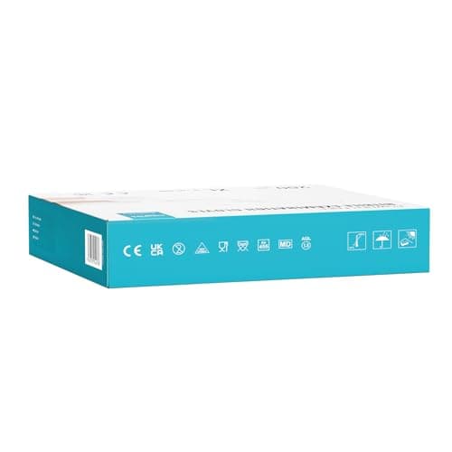 EUROPAPA® Lot de 200 gants jetables en nitrile sans poudre EN455 EN374 - Sans latex - Tailles S, M, L et XL disponibles (XL, Blanc)