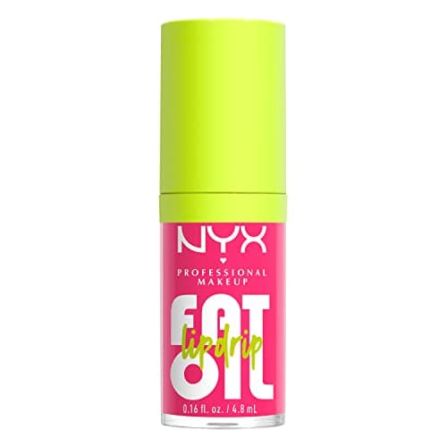 NYX PROFESSIONAL MAKEUP Gloss Huile à Lèvres Fat Oil Lip Drip, Haute Brillance, Fini Non Collant, Hydratation 12H, Applicateur Extra Large, Huiles de Squalane, Mûre & Framboise, Missed Call (02)