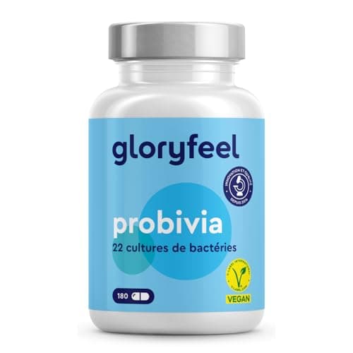 Probivia Probiotique Ferments Lactiques, 180 Capsules Végétaliens, 22 Souches de Bactéries avec Lactobacillus & Bifidobacterium pour la Flore Intestinale, 10 Milliards UFC, Complément Alimentaire