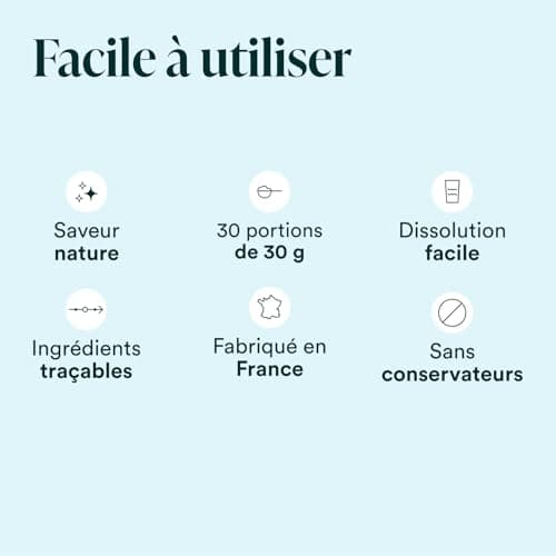 NOVOMA Whey Isolate Native, Protéine Pure Non Dénaturée, 25g de Protéines par Portion, Saveur Nature, Musculation et Récupération, 30 Portions, Sachet 900g, Fabriqué en France