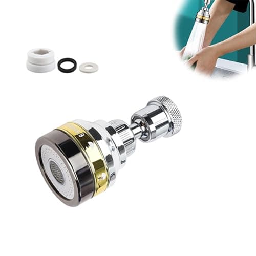 HJIAMA Economiseur D'eau pour Robinet, Brise Jet Robinet, Trois Modes Extension Robinet, Buse Robinet, Économie D'eau, Résistant Éclaboussures, pour Cuisine Salle Bain