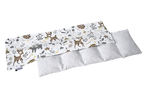 Medi Partners Coussin chauffant noyaux de cerise 60x20cm 800g 100% coton 5 Chambres par le froid Taie d'oreiller amovible (Cerf)