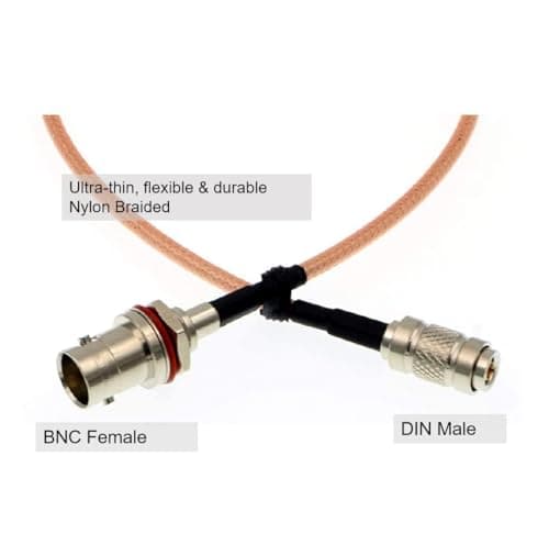 HD SDI DIN 1.0/2.3 Mini BNC vers BNC femelle Rg179 pour Blackmagic HyperDeck Shuttle